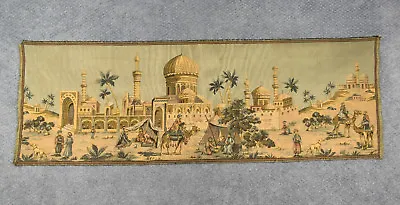 VTG Tapestry Wall Hanging Middle Eastern Camel Scene 56x19 Inches • $119.95