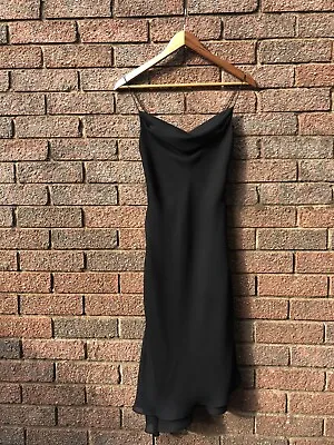 INTERNACIONALE Ladies Black Midi Dress Size UK 10 • £4.99