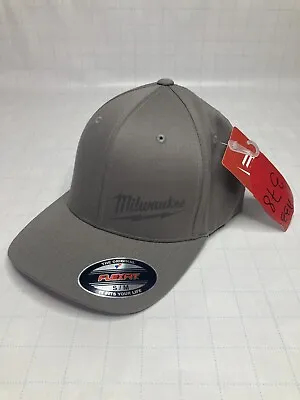 Milwaukee FlexFit Fitted Hat Size Small/ Medium In Gray Model 504G-SM • $20.90