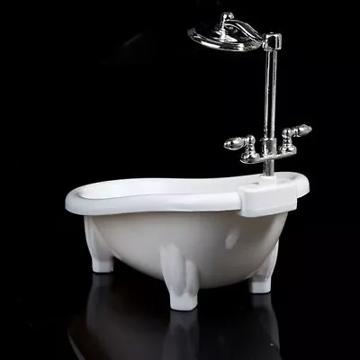 Dollhouse 1/6 Scale Miniature Shower White Bathtub Bathroom Plastic Furniture • $7.69