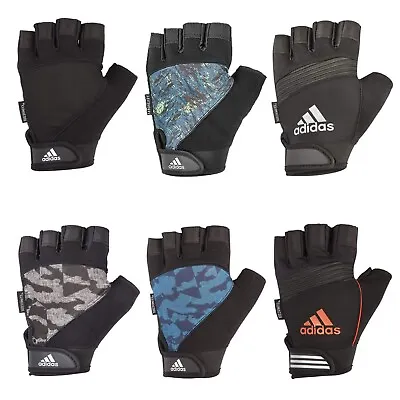 Adidas Half Finger Performance Weight Lifting Gloves Mens Training Gym Workout • £12.99