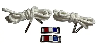  Shoelace Charm Tab For Sneakers & Round Laces 45 ``With Silver Metal Tip • $9.95