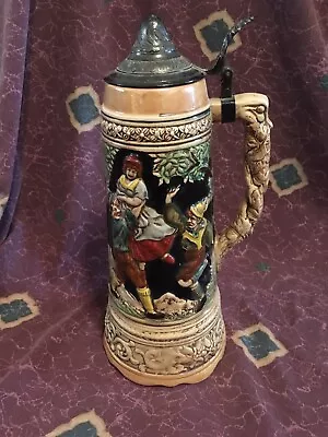 Large 13  German Beer Stein Music Box Made In Japan • $69.95