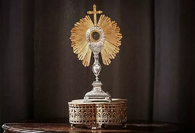 Stunning French Antique Catholic Christianity Monstrance Brass Stand Art • $1750