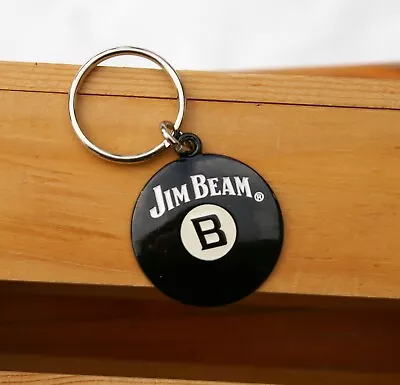 Jim Beam Eight 8 Ball Metal Keychain • $14.50