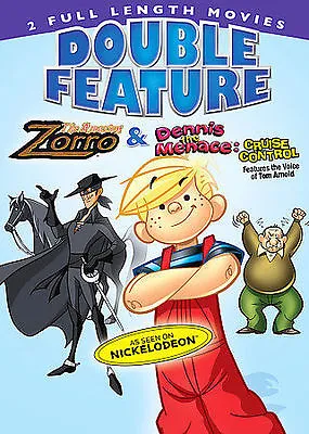 £7.04 • Buy New CHILDREN CARTOON DVD DOUBLE FEATURE /Dennis The Menace + The Amazing Zorro  