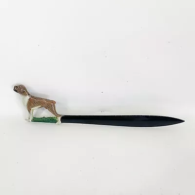 Letter Opener Dog Boxer Painted Wood Vintage 8  • $25