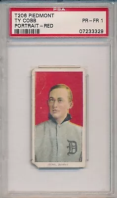 1910 T206 Piedmont - Ty Cobb Red Portrait - Psa 1 Pr-fr (svsc) • $4499.99