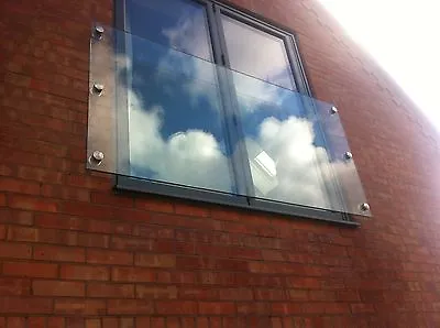 Glass Juliet Balcony - FRAMELESS GLASS JULIET BALCONY - All Sizes • £10