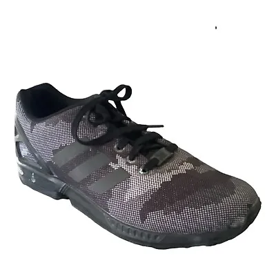 Mens Adidas Torsion Zx Flux Black Grey Camo Sneakers Trainers Shoes Us9 • $45.99