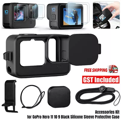 HOT Accessories Kit For GoPro Hero 11 10 9 Black Silicone Sleeve Protective Case • $20.25