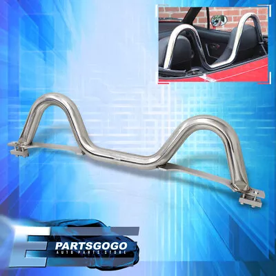 For 90-05 Mazda Miata MX-5 JDM Bolt On Roll Over Style Bar Twin Loop Cage Chrome • $81.99