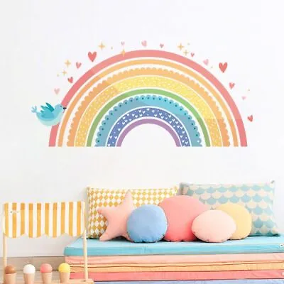 PVC Wall Decals Removable Wallpaper Rainbow Decals  Girl Room • $7.44