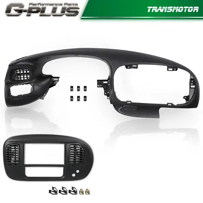 Fit For 97-03 F150 Expedition Dash Pad Bezel & Center Dash Radio Bezel Black • $124.80