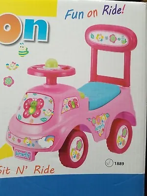 My First Ride On Kids Toy Car Push Along Baby Walker Toddler Infants Butterfly • £19.99