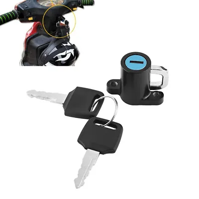 Universal Motorcycle Motorbike Bike Helmet Lock Hanging Hook With 2 Keys Set • $8.26