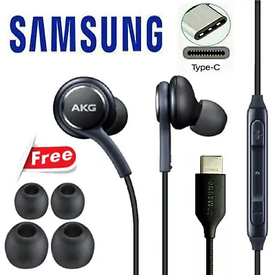 USB C Type C Earphones Headphones Earbuds For Samsung Galaxy S22 S21 Ultra S20Fe • £4.29
