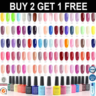 Canni Gel Nail Polish 258 Colours Uv Led Soak Off Tempered Top Base Coat Primer • £4.45