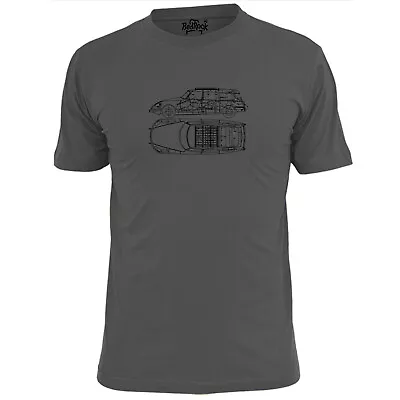 £8.99 • Buy Mens Citroen DS Estate Blueprint Retro Car T Shirt Classic Motor
