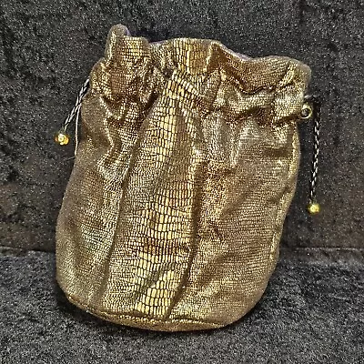 Purple Velvet Lined Black Gold Bag • $3