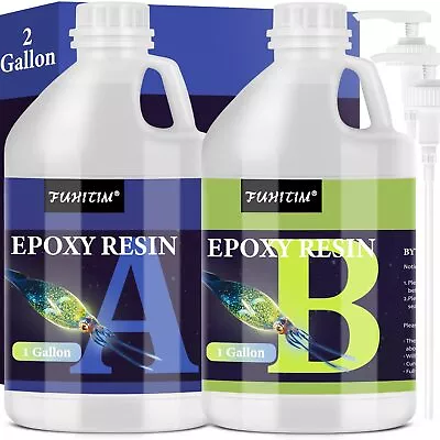 Epoxy Resin 2 Gallon - Crystal Clear Epoxy Resin Kit - Self-Leveling High-Gl... • $101.99