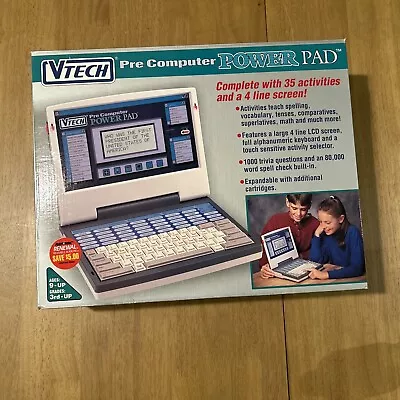 Vintage 1994 VTech Pre Computer Power Pad Childs Laptop Electronic S5 • $35