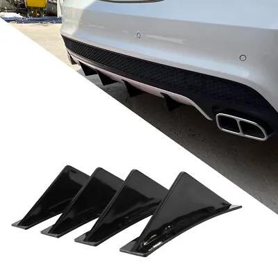 For Hyundai Ioniq 5 Rear Bumper Lip Diffuser 4 Shark Fin Spoiler Splitter • $9.99