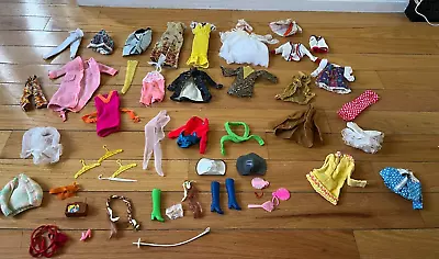 Mixed Lot Of 45 + Vintage Barbie Doll Clothing  And Accessories 1960's/70’s • $39.95