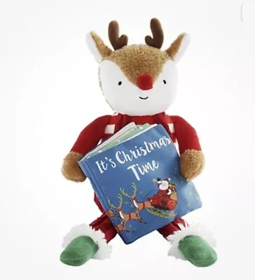Mud Pie Kids Minky Soft Reindeer Plush Toy & Cloth Book Magic Of Christmas • $20