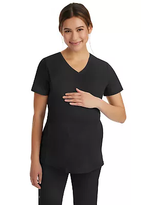 Healing Hands Scrubs HH Works Mila Maternity Scrub Top 2510 BLC Black Free Ship • $36.99