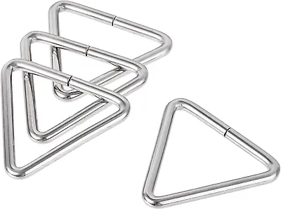 Metal Triangle Ring Buckle 2 (50Mm) Inner Width 5Mm Thick For Strap Craft DIY 4P • $12.69
