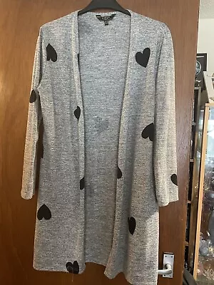 Lipsy London Long Line Heart Cardigan Size 14 • £3.50