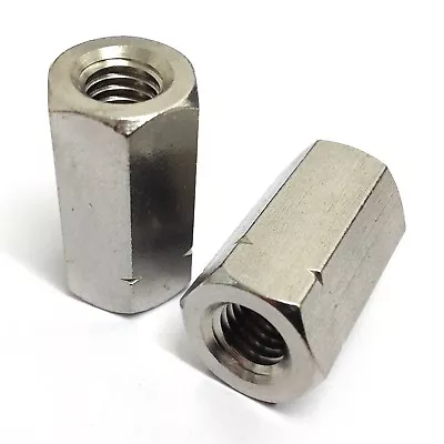 £2.68 • Buy M5 M6 M8 M10 M12 M16 M20 A2 Stainless Stud Connectors - Long Nuts Hex Connector