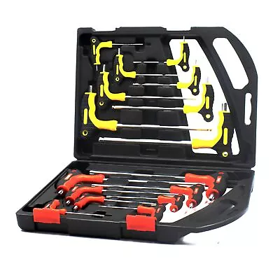 16PCS Metric T-Handle Allen Wrench Set Long Arm Torx Star Key And Ball End Hex. • $35.07