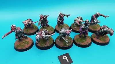 10 X Well Painted Zombies - Warhammer Undead Ghouls D&D Mantic RPG 28mm Ref:9 • $52.27