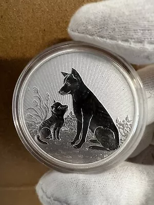 2022 $2 Mother And Baby Dingo 2oz Silver Piedfort Bullion Coin Perth Mint. • $119