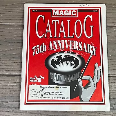 VTG Rare Magic Catalog 75th Anniversary Mak Magic Mail Order Ohio Magic Tricks • $19.99