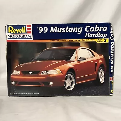 Revell Monogram '99 Mustang Cobra Hardtop 1:25 Scale Model Kit NEW OPEN BOX • $21.99