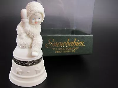 Snowbabies Hinged Trinket Box I’LL RING FOR YOU 68928 Hand Bell Vintage In Box • $13.20