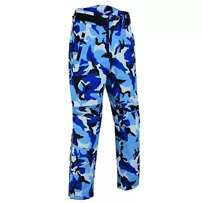 Warrior Motorcycle Cordura Textile Camouflage Waterproof Protective Trousers Men • £64.99