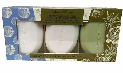 Crabtree & Evelyn Essentials Soap Trio-La Source Goatmilk Gardener NIB 6.5 Oz Ea • £24.10