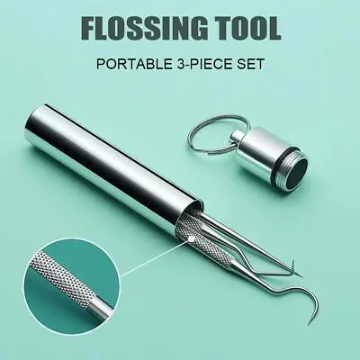 Steel Toothpick Portable Metal Toothpick Reusable Waterproof Holder BEST A4HOT • $1.04