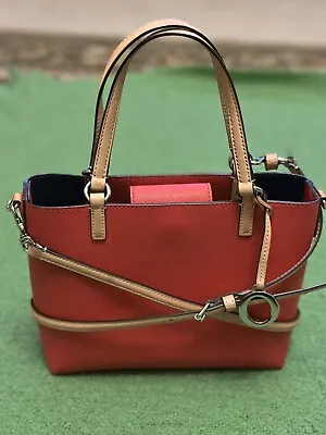 Oroton “Estate” Red Saffiano Leather Tote Handbag • $90