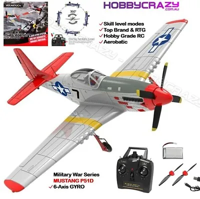 RC Airplane Volantex Mustang P51D Airplane Xpilot Stabilizer Gyro Hobby RC Plane • $185