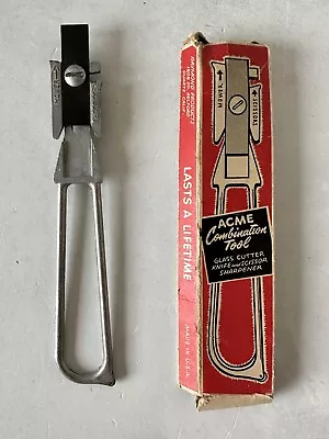 Vintage Acme Combination Tool Vintage Glass Cutter/Knife And Scissor Sharpener • $7