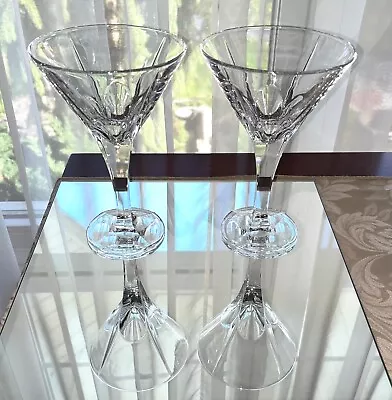 Shannon Ireland Crystal CONTEMPO Two Martini Glasses • $29.99