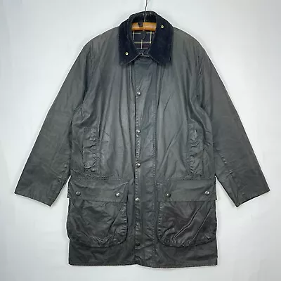 $86.50 • Buy Barbour Border C38 Wax Jacket Men’s Medium M Blue Waxed Vintage Coat