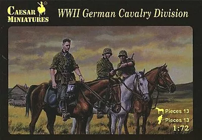 Pegasus WWII German Cavalry Division - Plastic Model Military Figure Kit - 1/72 • $10.77