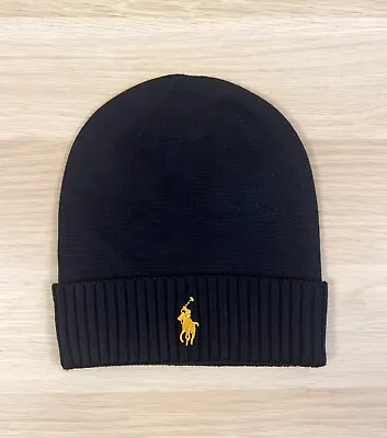 Ralph Lauren Boys Children Teens Unisex Polo Gold Pony Winter Beanie Warm Hat • £10.29