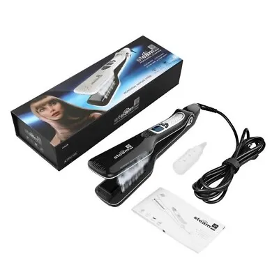  Professional Hair Straightener Hot Steam Combs Nano Titanium Curling Flat Iron • $84.99